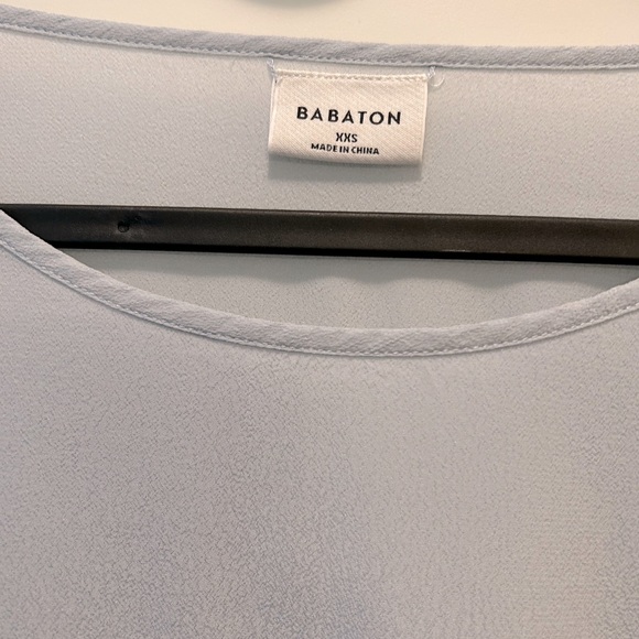 Aritzia Babaton Humbert Blouse, Cropped, bell-sleeve blouse, baby blue, … - Picture 6 of 9